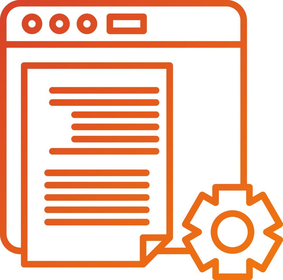 Content Management System Icon Style vector