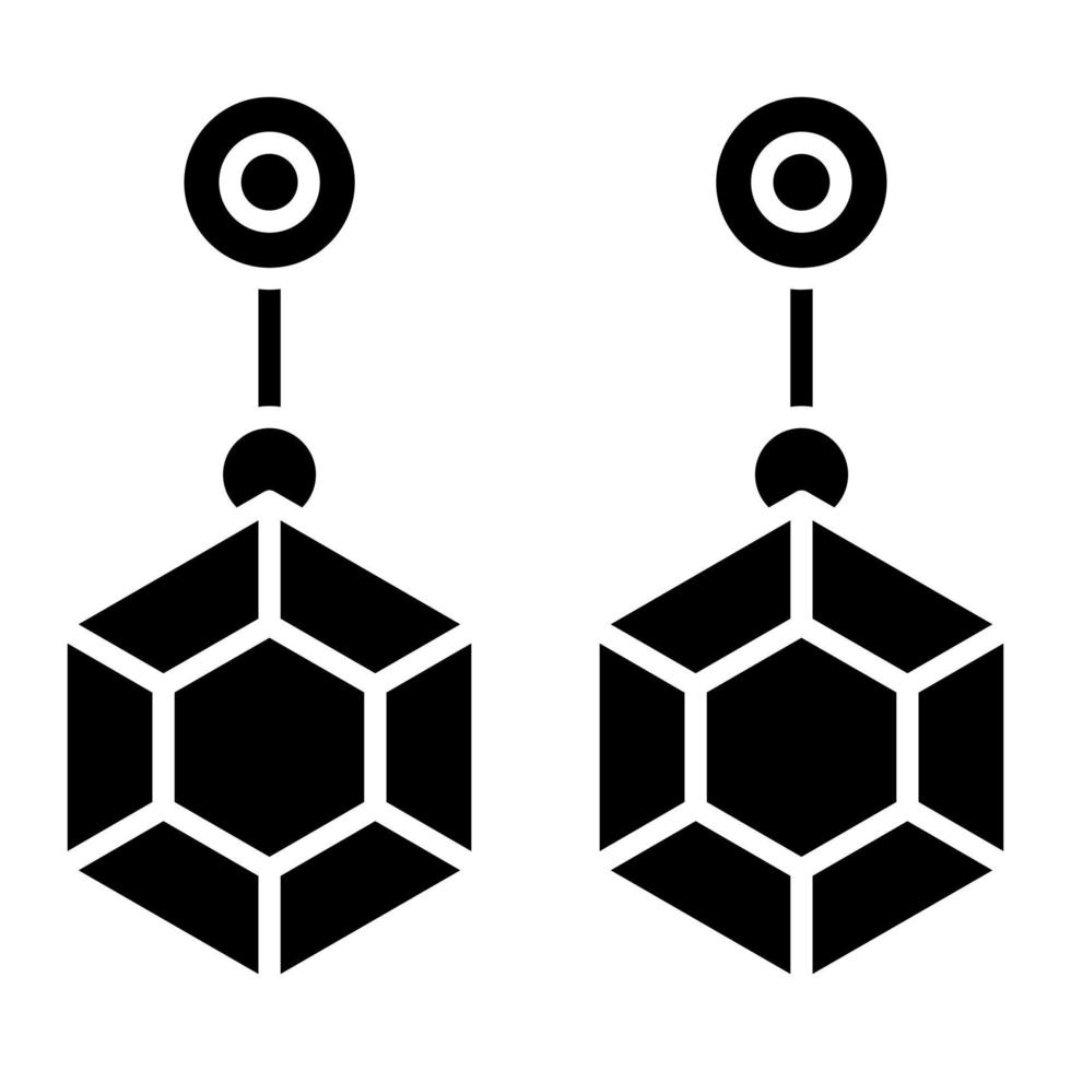 Earrings vector icon
