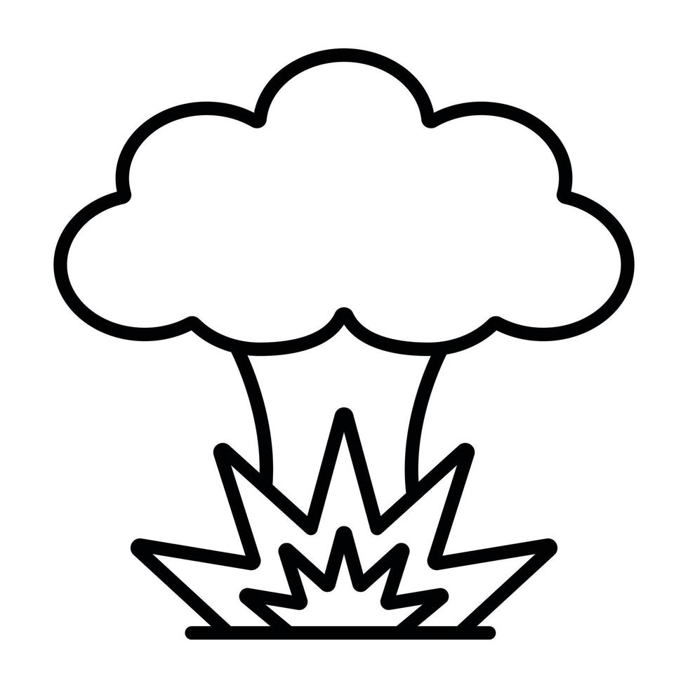 Nuclear Explosion vector icon