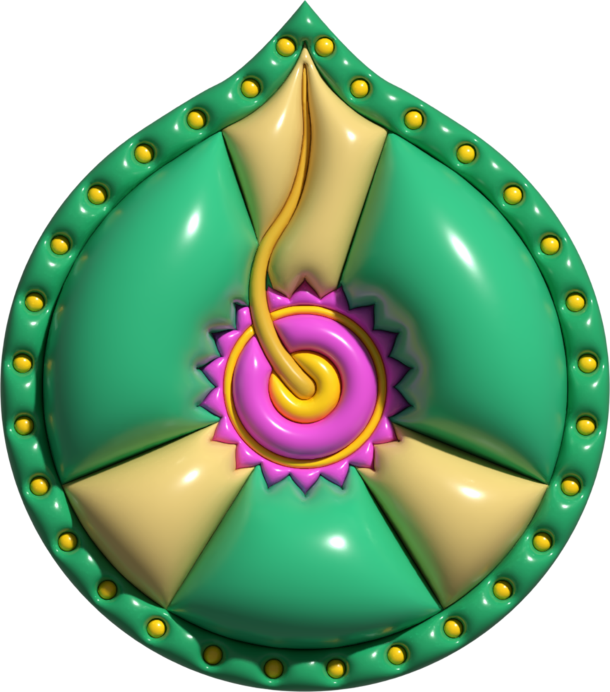 Diyas is item in Diwali. Diwali is festival of lights of Hindu. Isolated PNG illustration on transparent background.