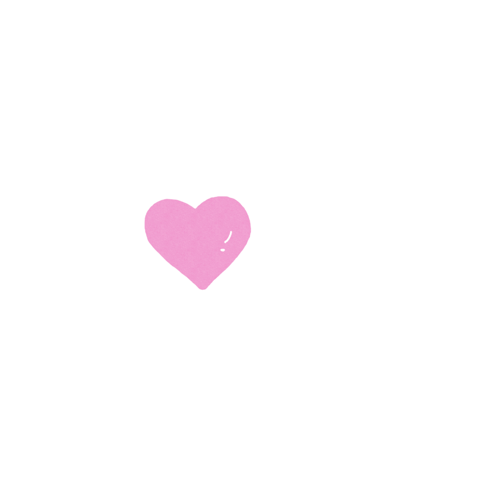 Pink heart love PNG