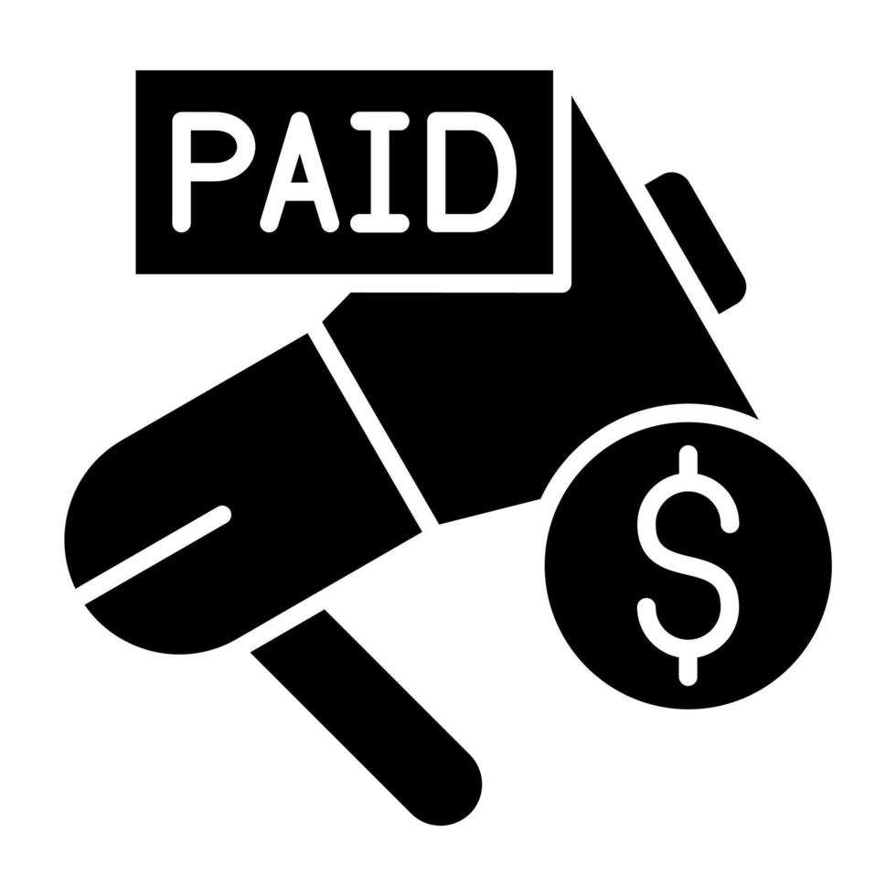 Paid Promotion Icon Style vector