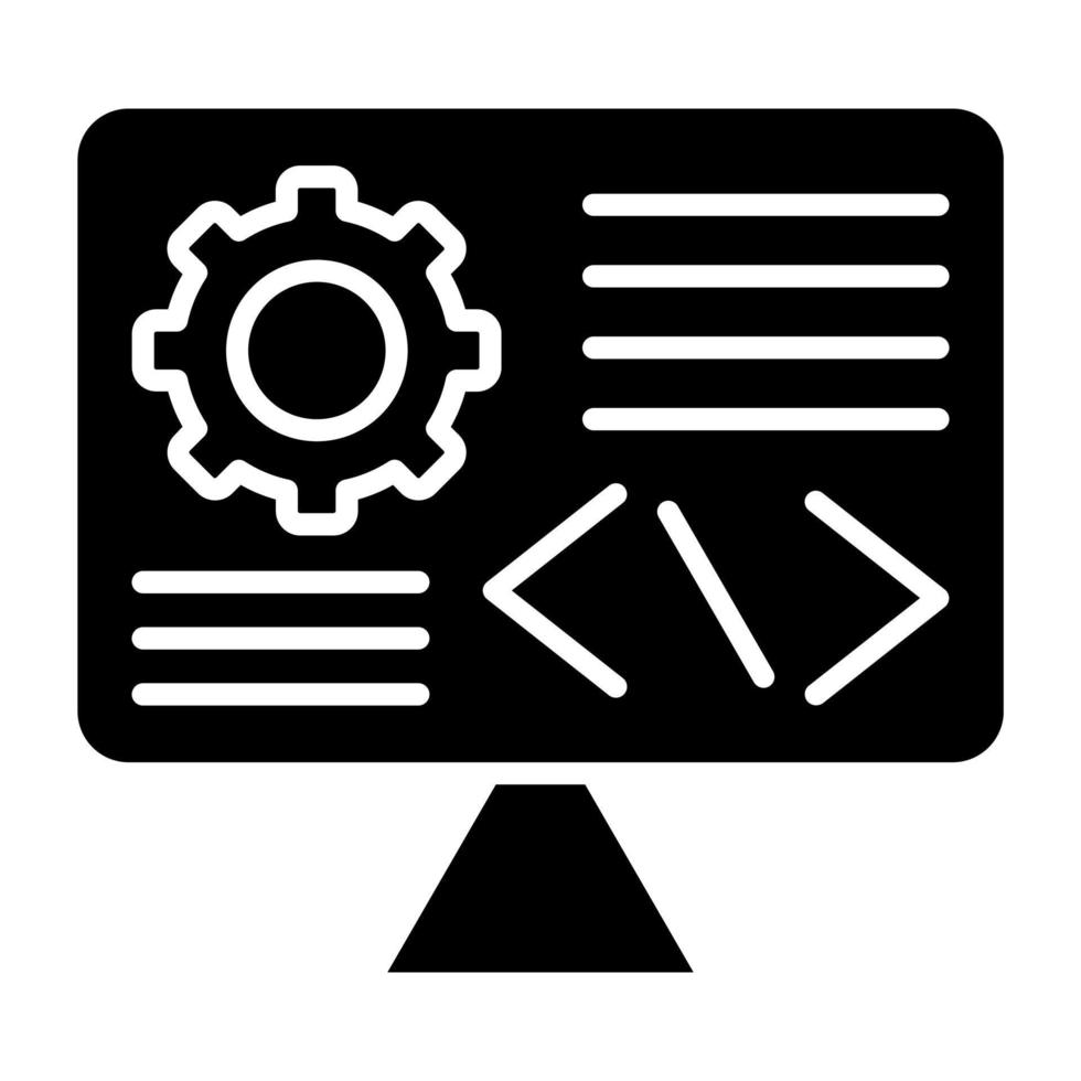 Custom Coding Icon Style vector