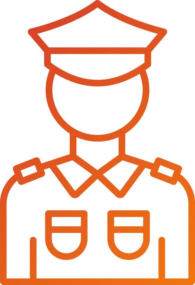Policeman Icon Style vector