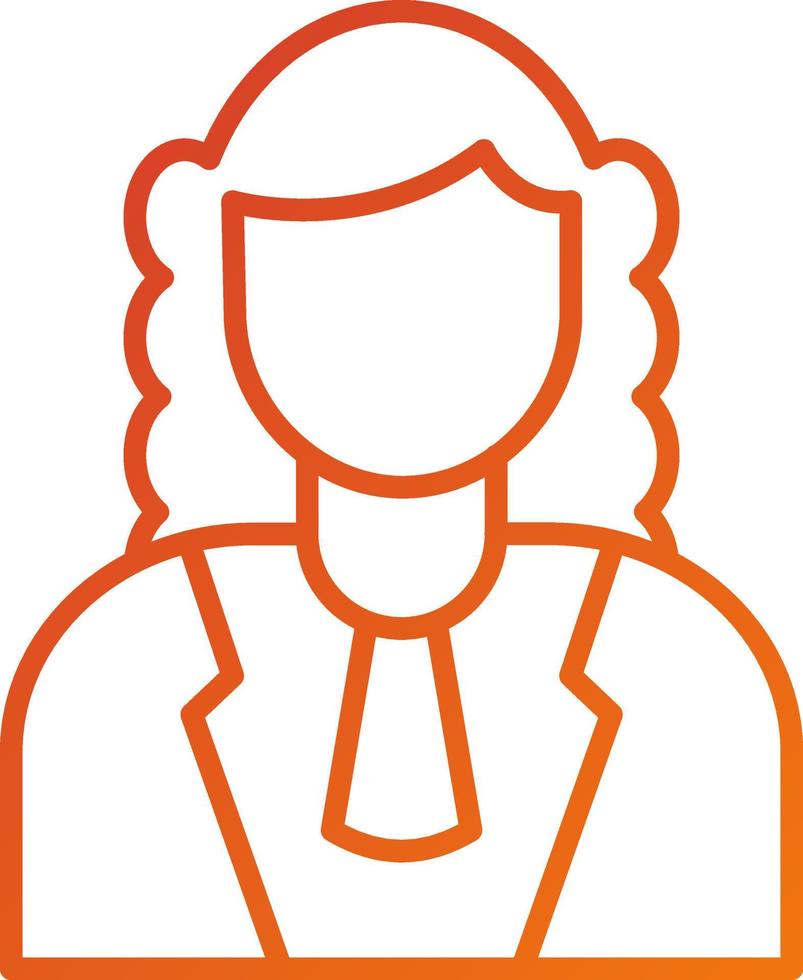 Judge Female Icon Style vector