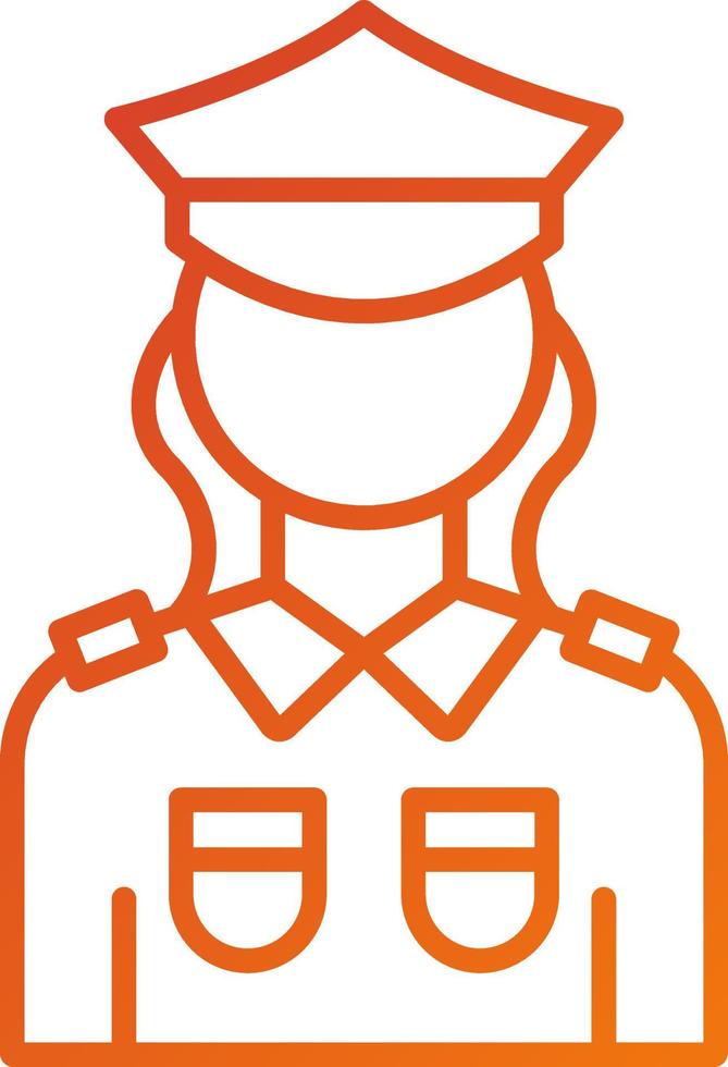 Policewoman Icon Style vector