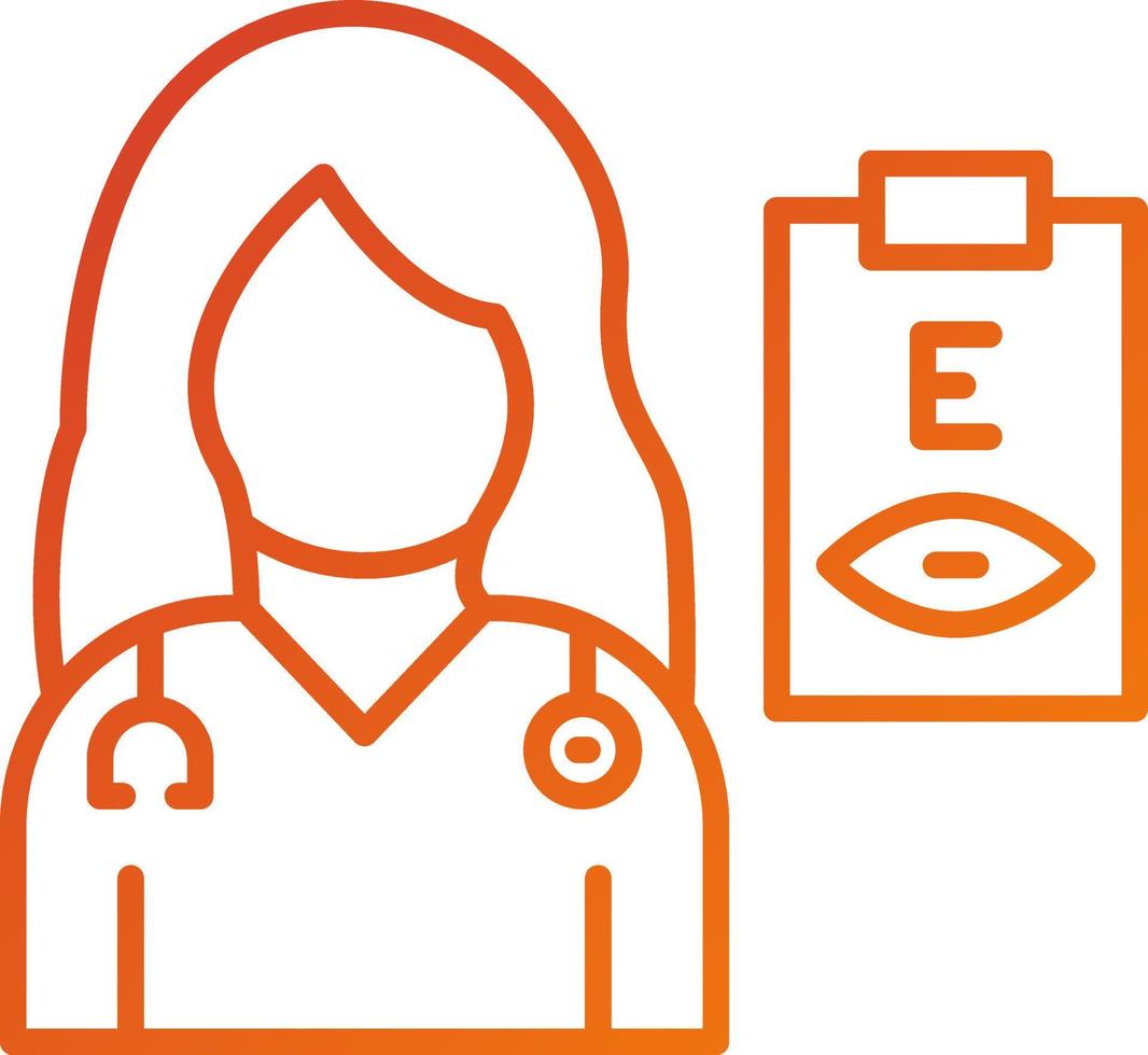 Optometrist Female Icon Style vector