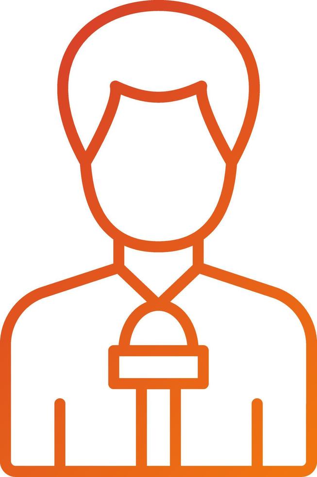 Journalist Male Icon Style vector