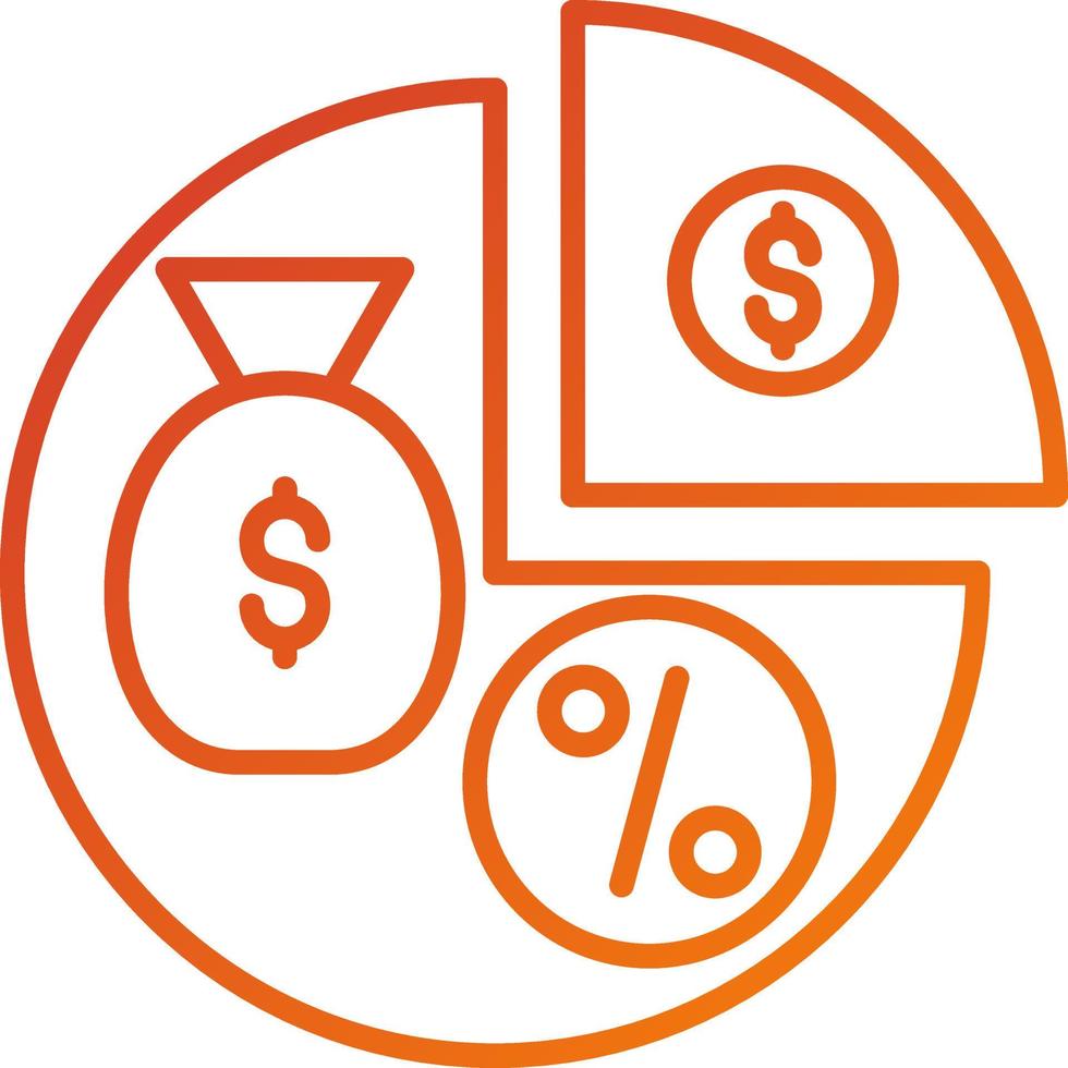 Dividends Icon Style vector