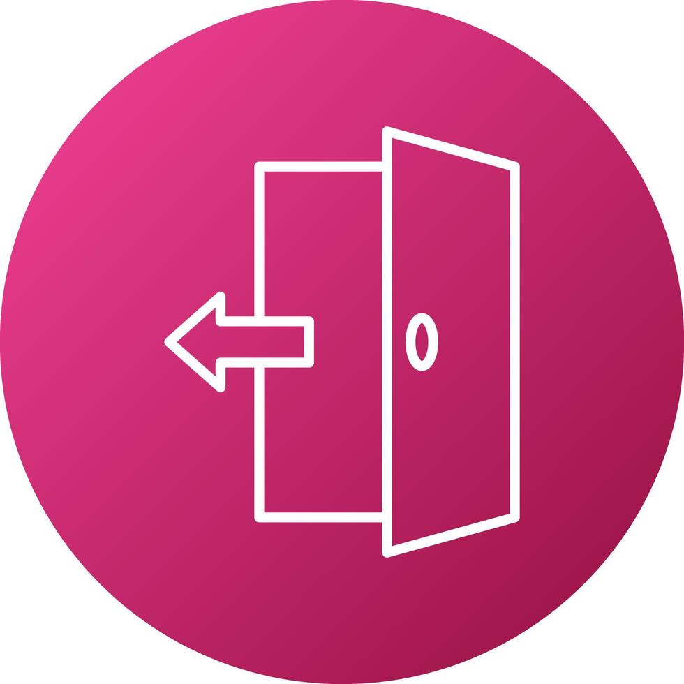 Exit Door Icon Style vector