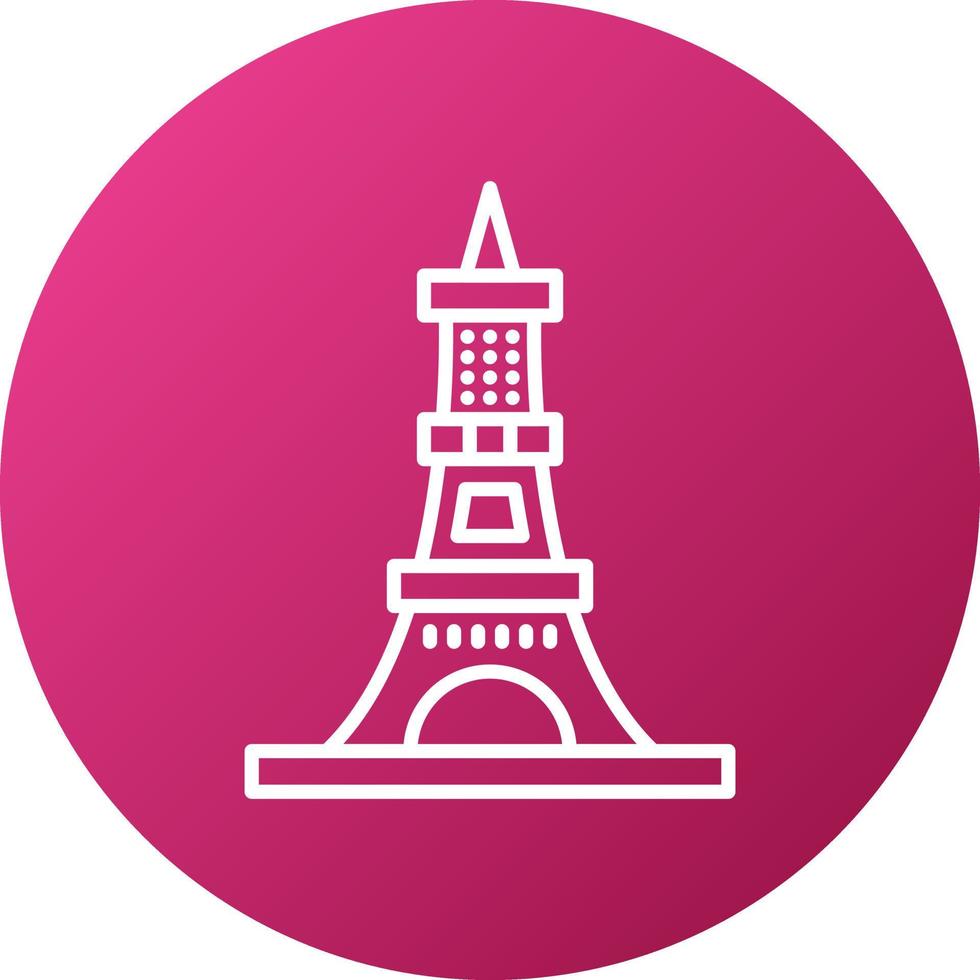 eiffel torre icono estilo vector