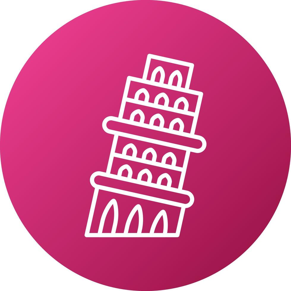 Pisa Tower Icon Style vector
