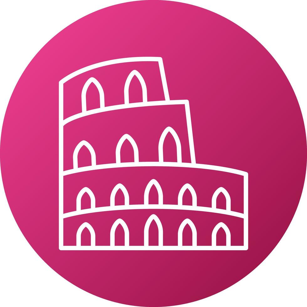 coliseo icono estilo vector