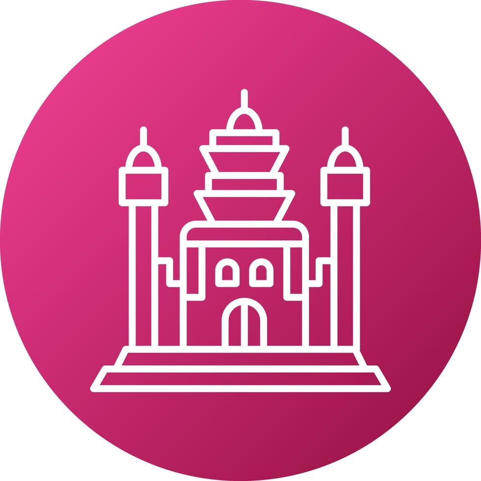 Angkor Wat Icon Style vector