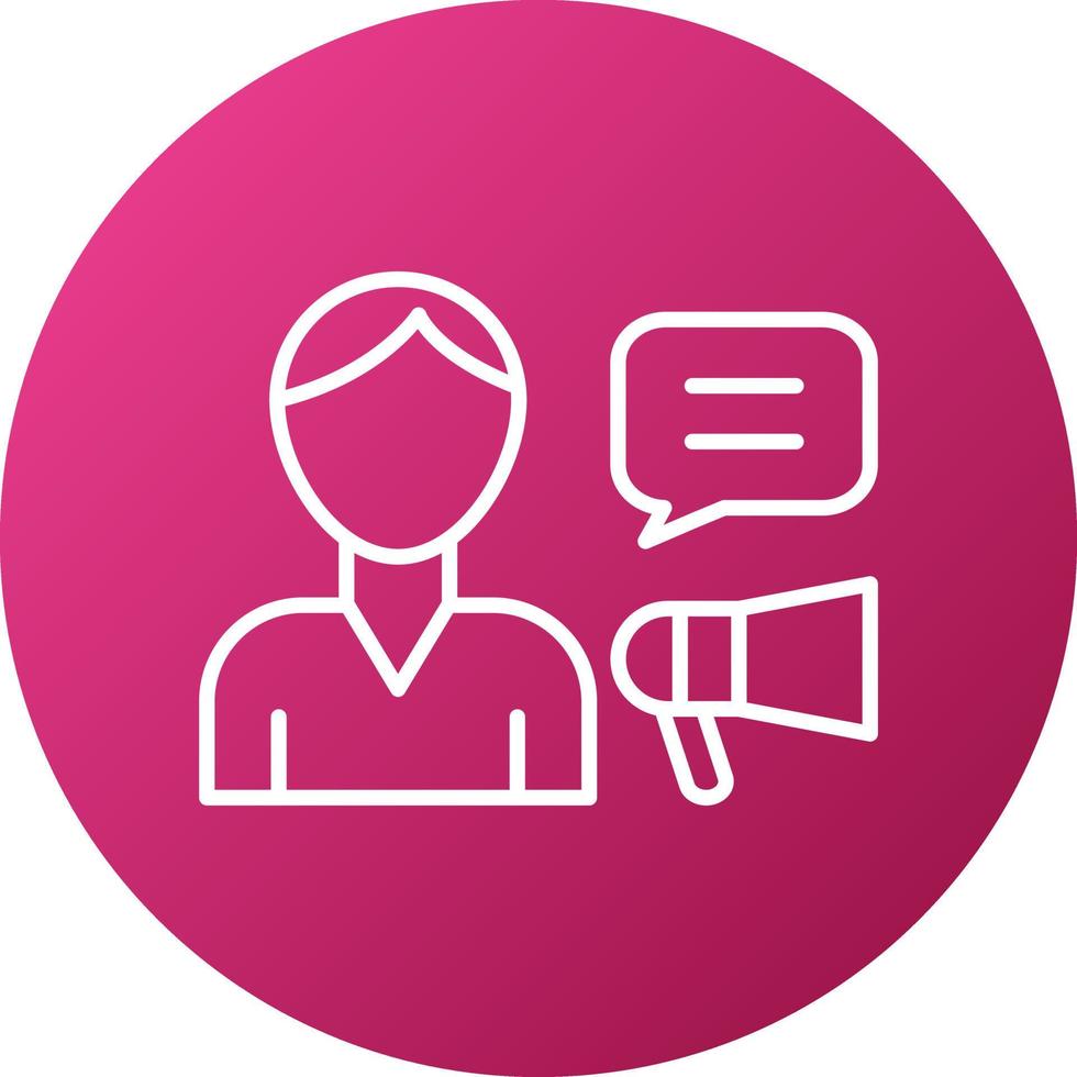 PR Specialist Male Icon Style vector