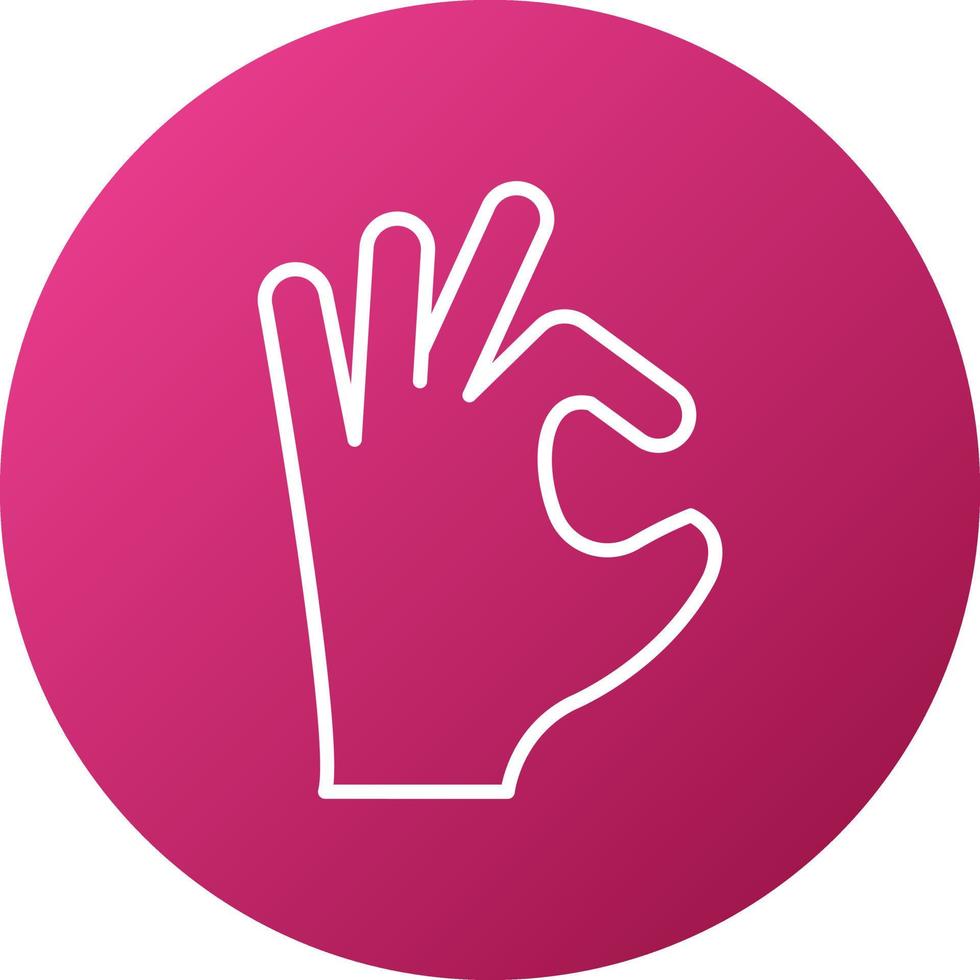 Okay Hand Sign Icon Style vector