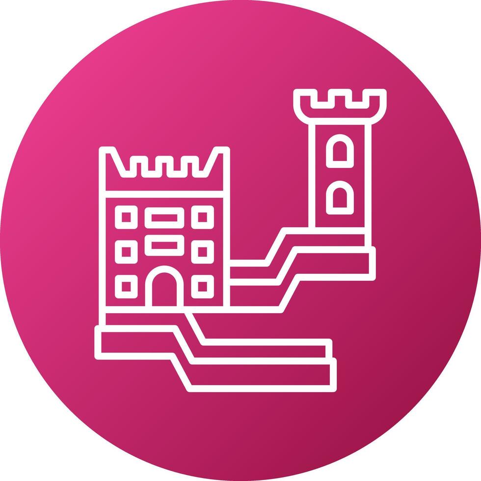 Great Wall of China Icon Style vector
