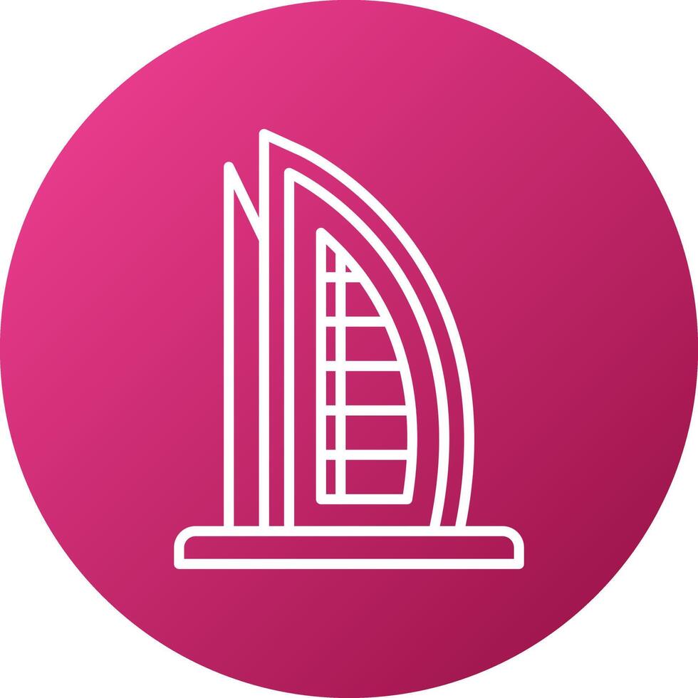 Burj al Arab Icon Style vector