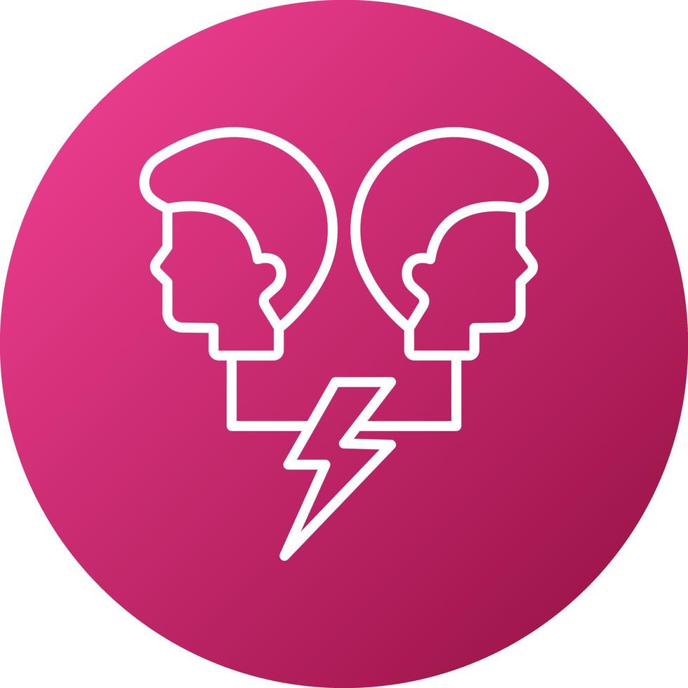 Conflicting Thoughts Icon Style vector