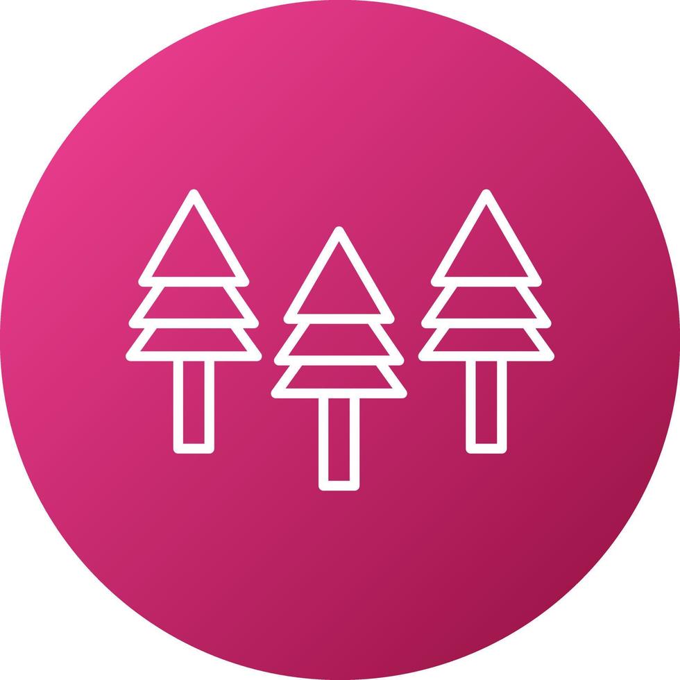 estilo de icono de bosque vector