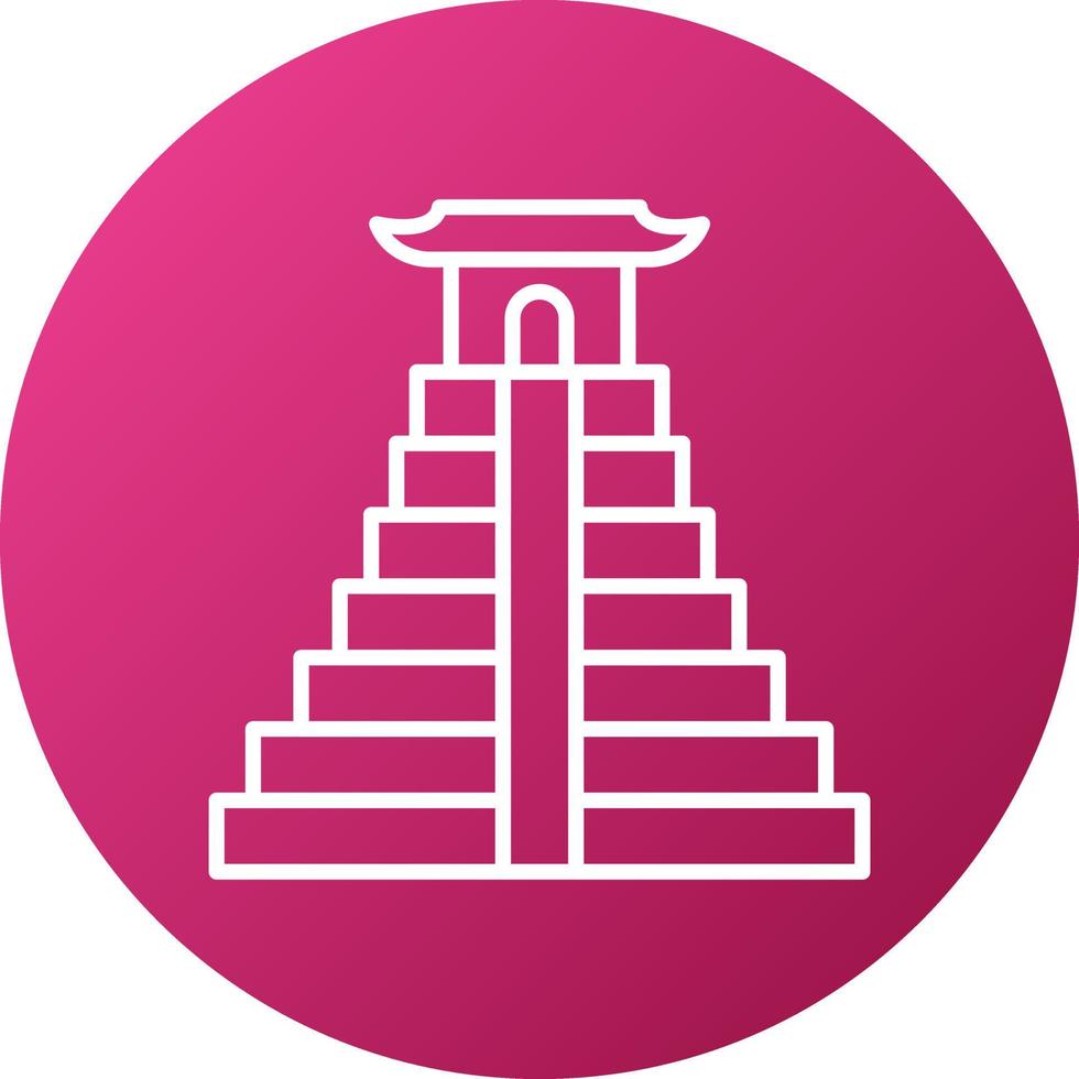 Chichen Itza Icon Style vector