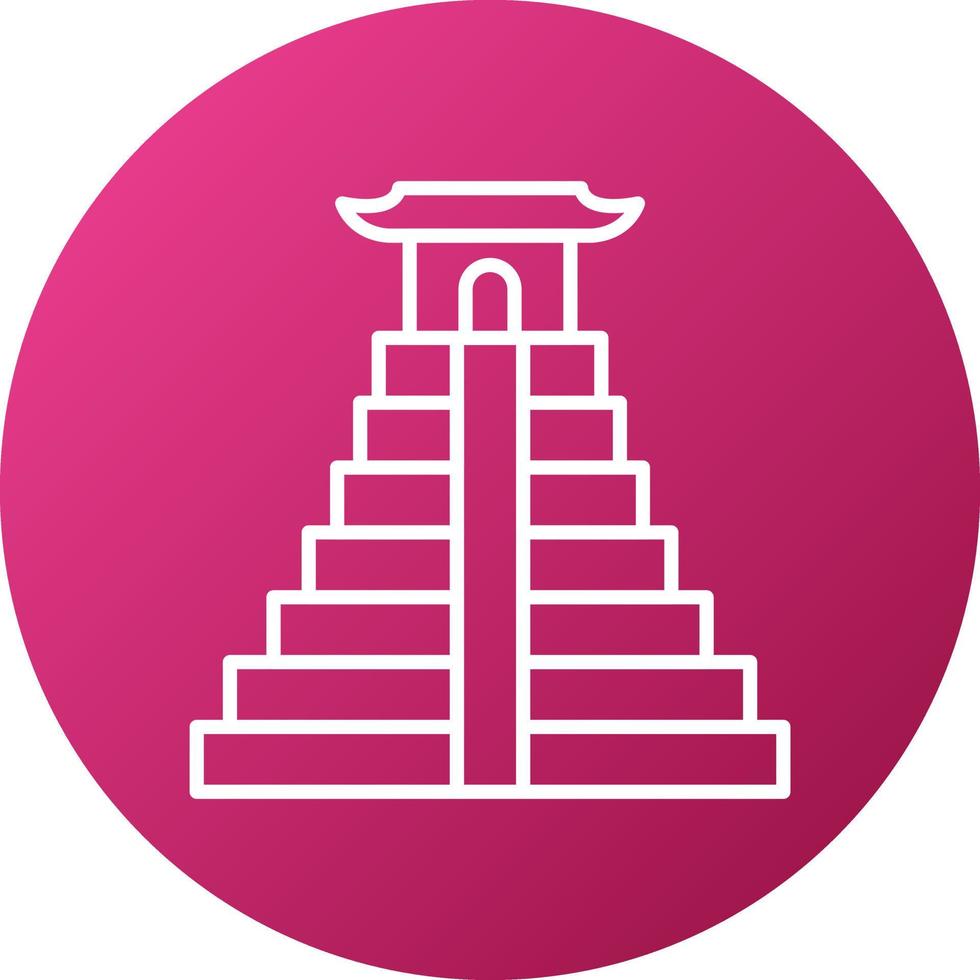 Chichen itza icono estilo vector