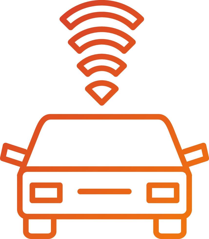 Connected Vehicle Icon Style vector