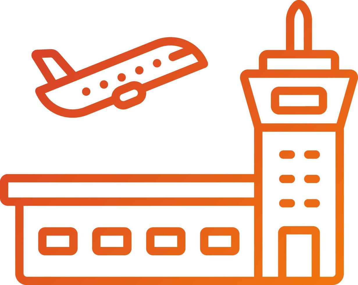 estilo de icono de aeropuerto vector