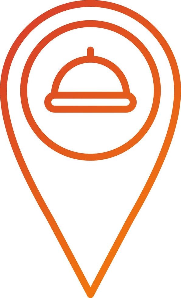 Restaurant Location Icon Style vector