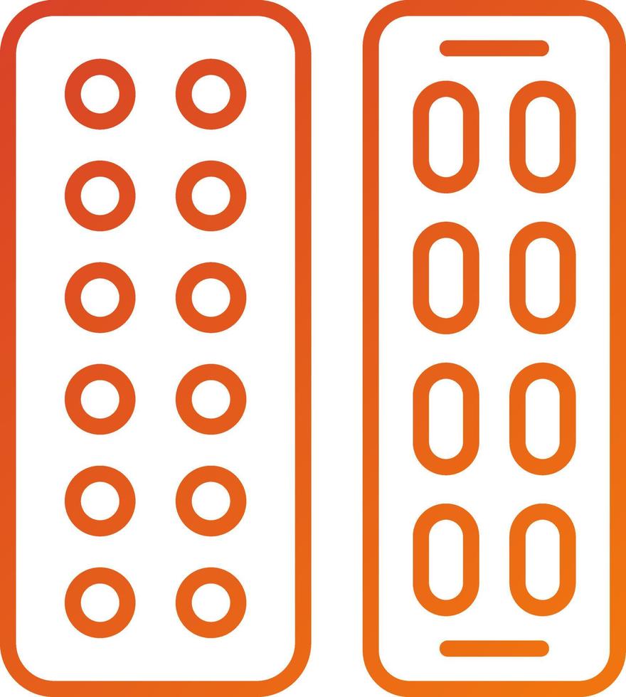Pills Packet Icon Style vector