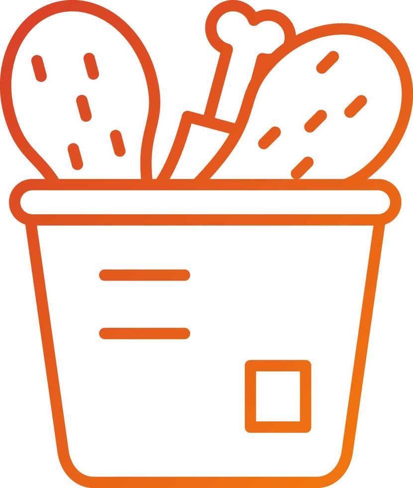 Chicken Bucket Icon Style vector