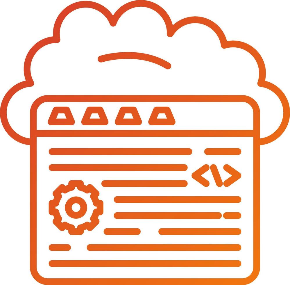 Cloud Coding Icon Style vector