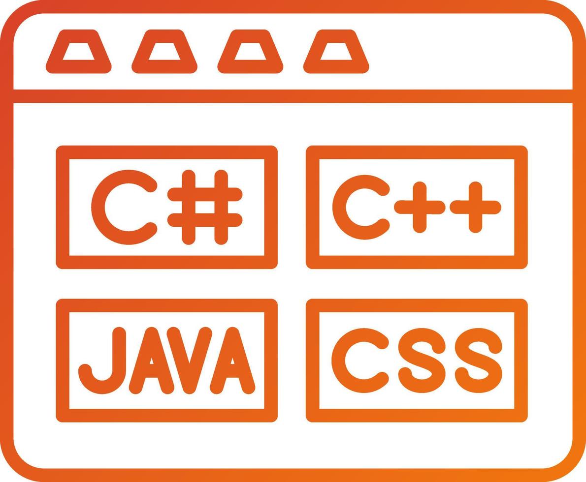 Coding Language Icon Style vector