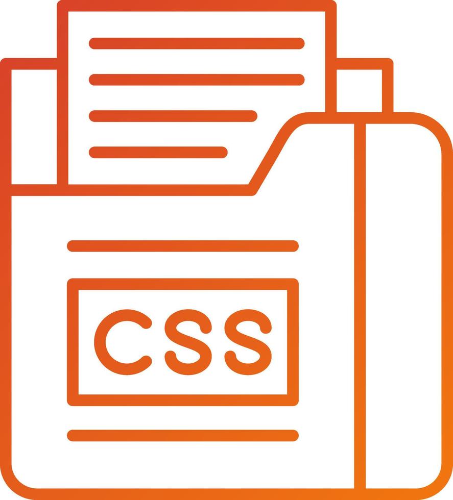Css File Icon Style vector