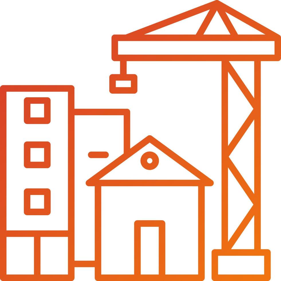 Building Contruction Icon Style vector