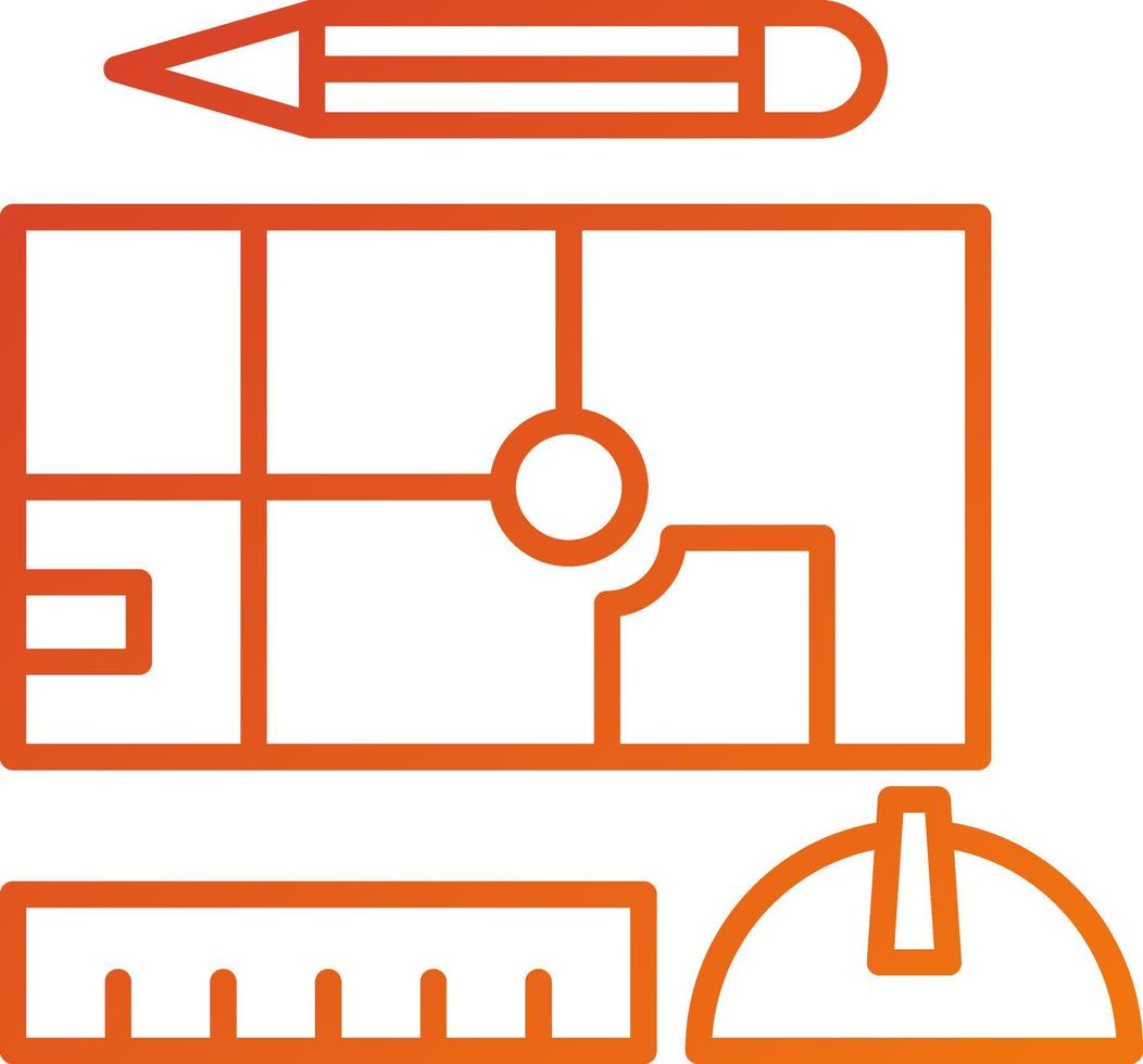 Engineering Sketch Icon Style vector