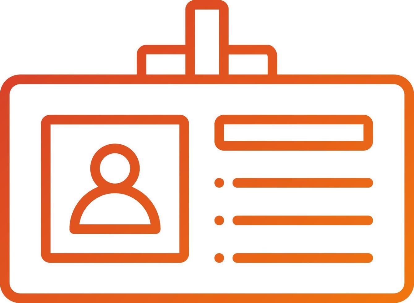 Identification Card Icon Style vector