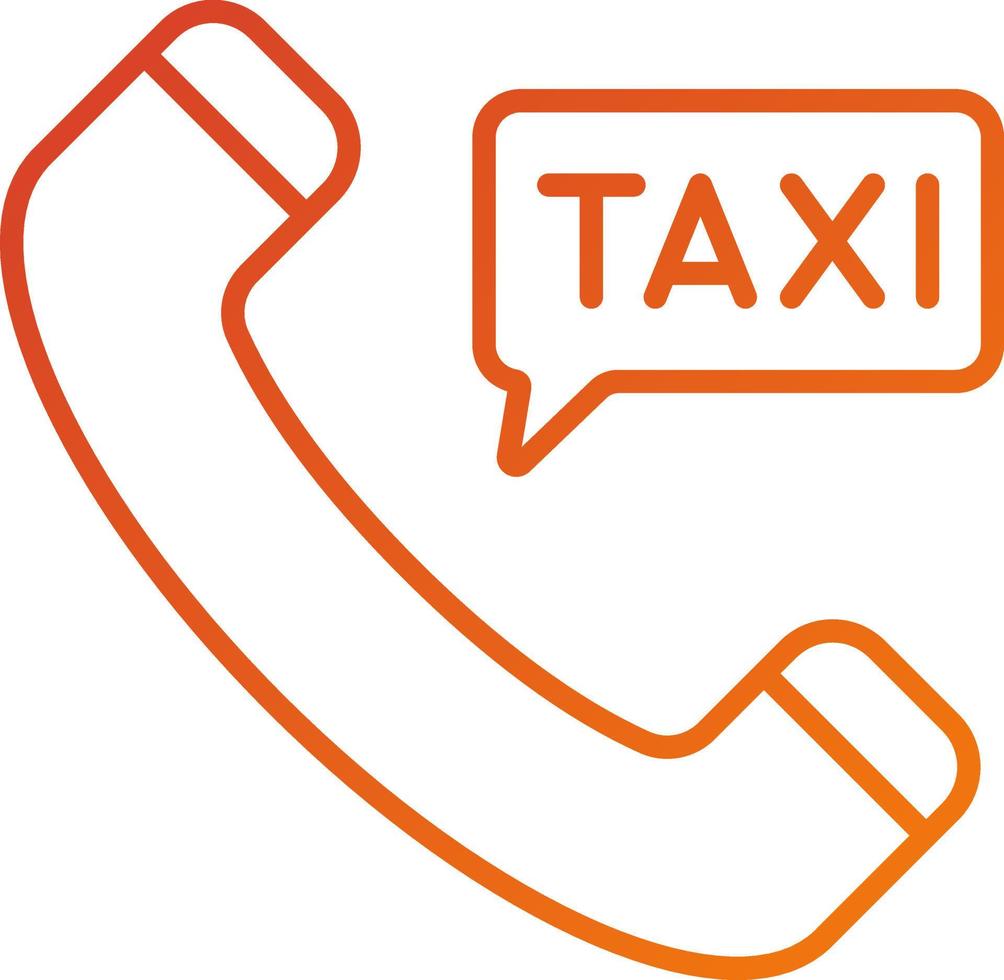 llamar al estilo de icono de taxi vector