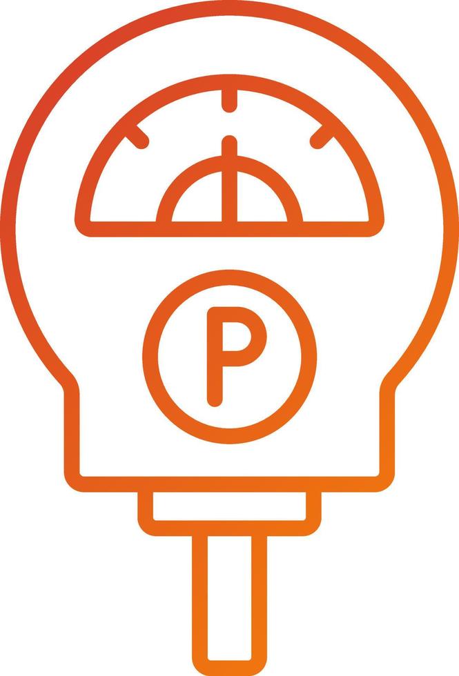 Parking Meter Icon Style vector