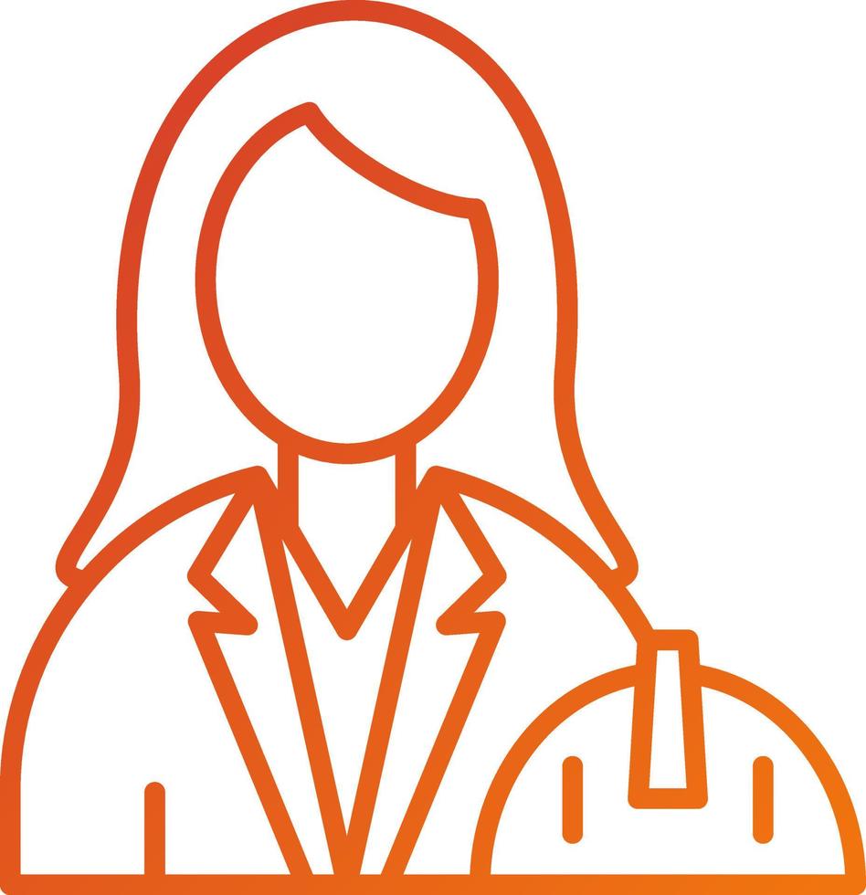Female Engineer Icon Style vector