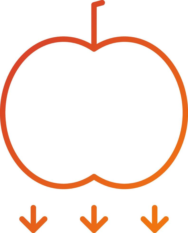 Falling Apple Icon Style vector