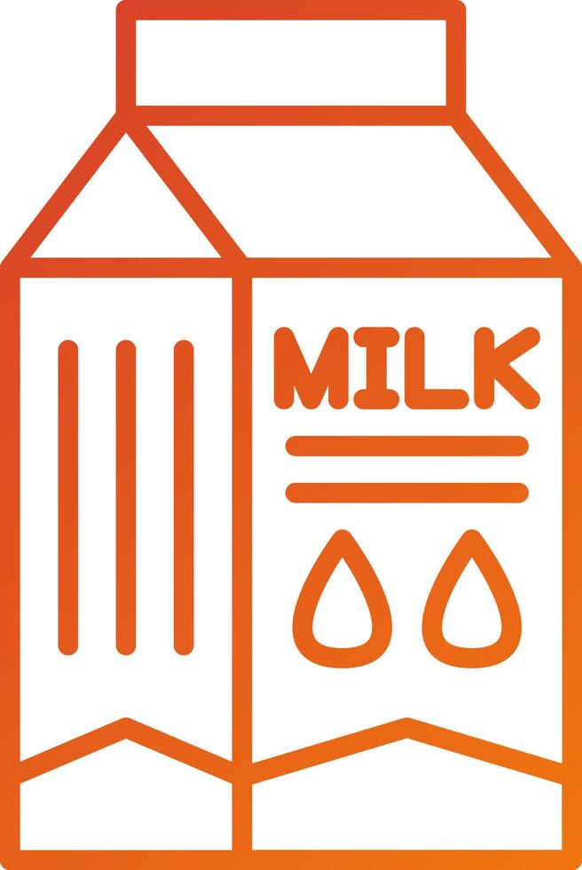 estilo de icono de caja de leche vector