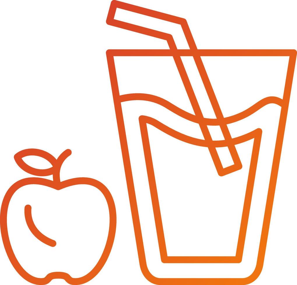 estilo de icono de jugo de manzana vector