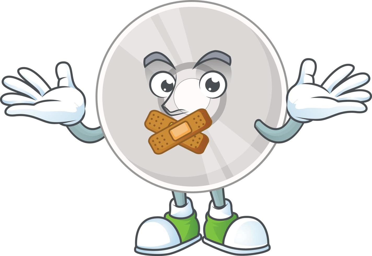 Cartoon character of compact disk vector