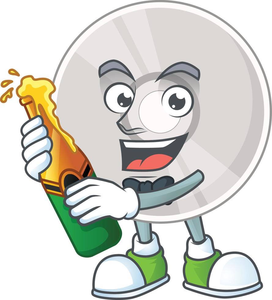 Cartoon character of compact disk vector