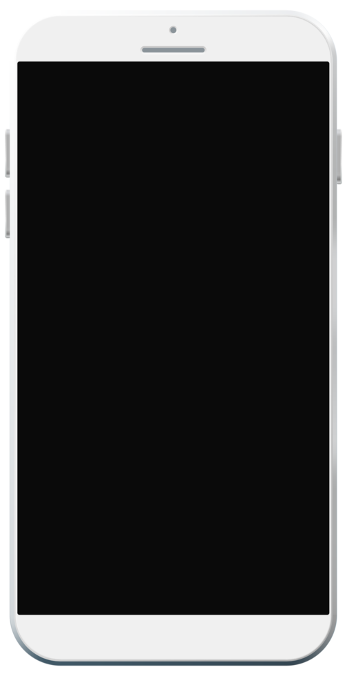 White Smartphone Isolated png