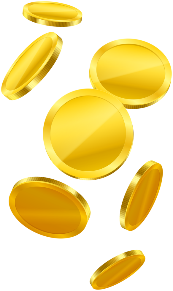 Gold Falling Coins png