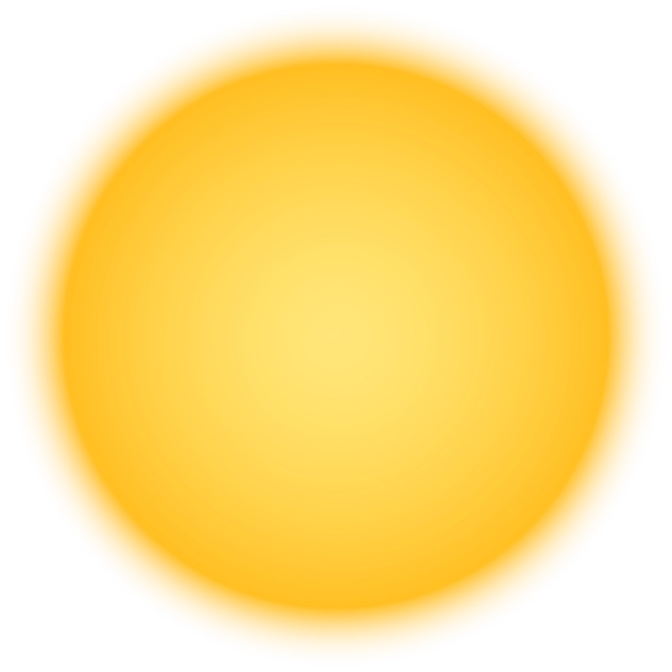 giallo sole leggero su png
