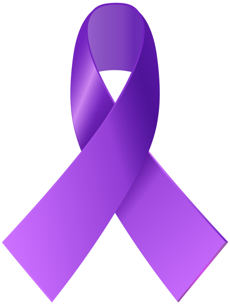 Purple Awareness Ribbon png