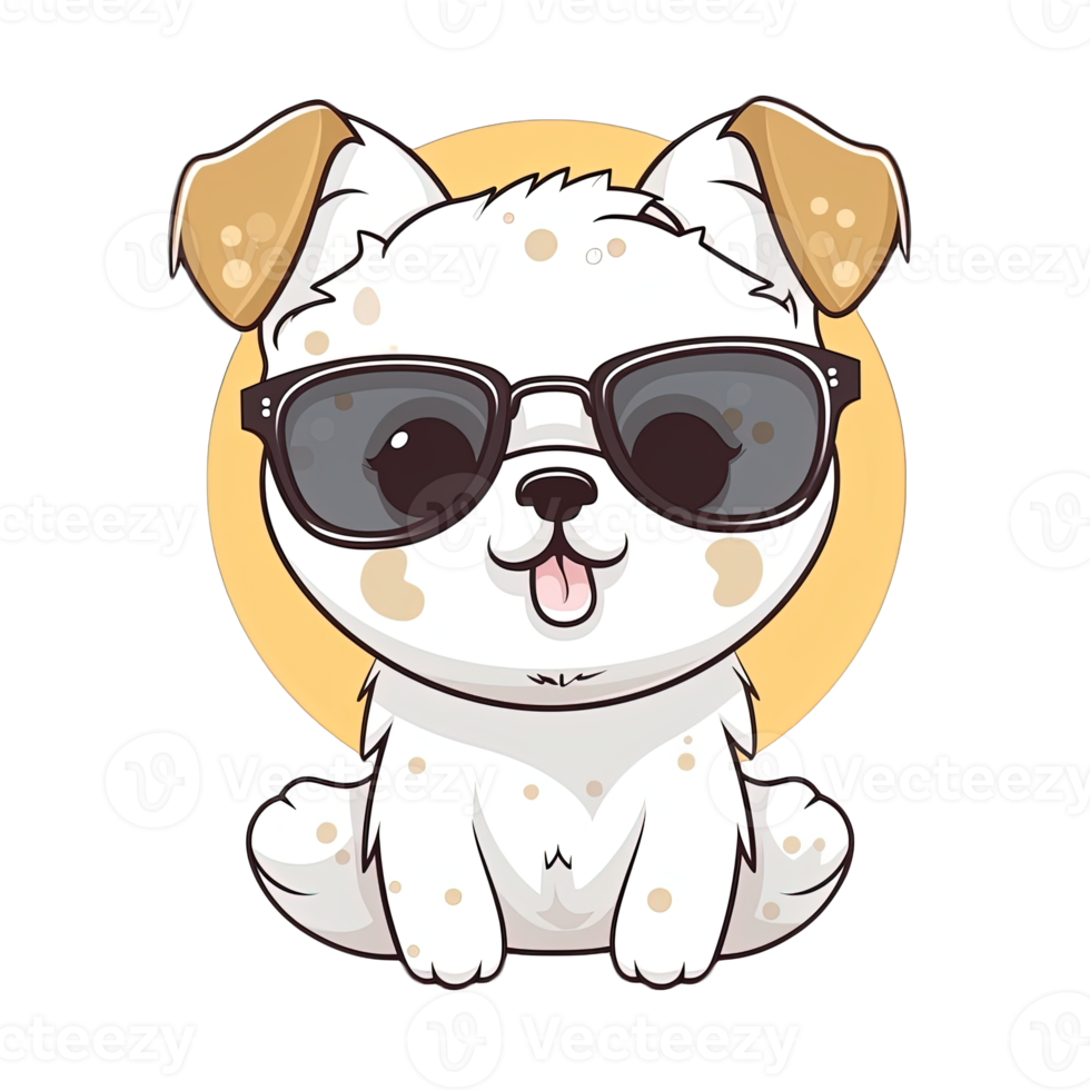 schattig hond vervelend zonnebril stickers png